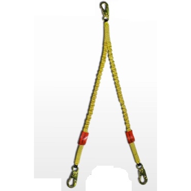 LINEA DE SEGURIDAD TIPO Y S/SHOCK ABSORBER 3 MOSQUETONES DS 1,8 METROS ELASTICADA