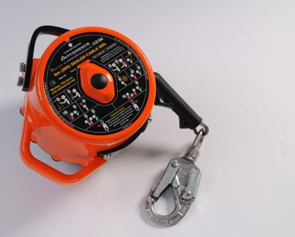 RETRACTIL 9 METROS SELLADA DE CABLE DE ACERO INOXIDABLE