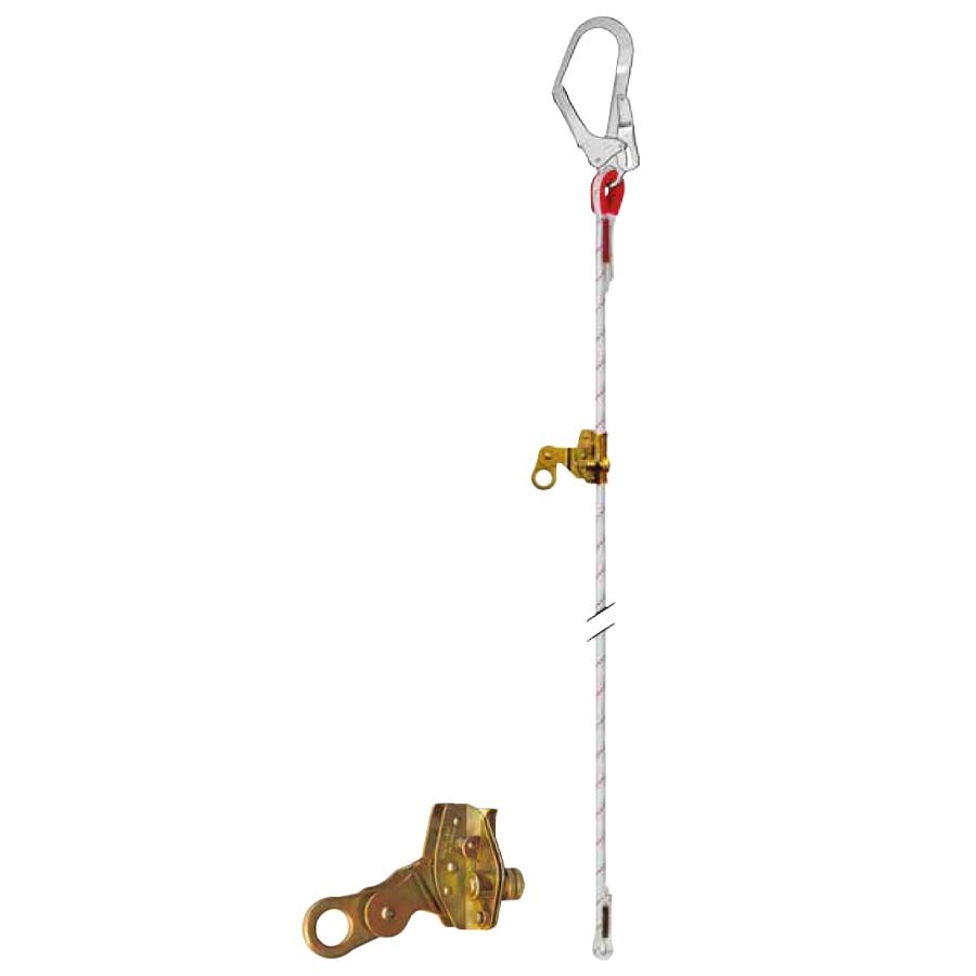 LINEA DE VIDA SAFELINE EN CUERDA DE 16 MM DE 100 MTS + DESLIZADOR+ MOSQUETON