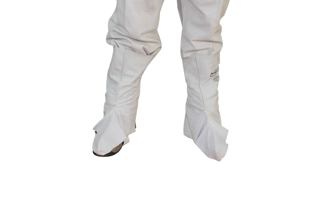 POLAINA CUERO SOLDADOR BESTGUARD CON VELCRO (PAR)