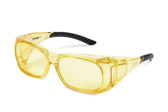 ANTEOJO ELVEX OVR-SPEC II SG-37A POLICARBONATO AMBAR, CUBRE LENTE OPTICO