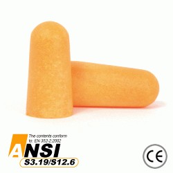 PROTECTOR DE OIDOS AUTOEXPANDIBLE DESECHABLE S/ CORDON (CAJA X 200 UNIDADES)