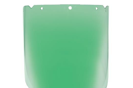 VISOR POLICARBONATO V-GARD ANTIFOG/ANTISCRATCH VERDE 23.5CM X 43.2CM X 2.5CM