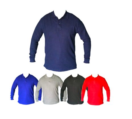 POLERA PIQUE HOMBRE M/LARGA