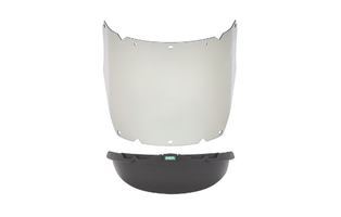 VISOR POLICARBONATO MOLDEADO V-GARD SYSTEM ARCO ELECTRICO CON SLOT Y MENTONERA