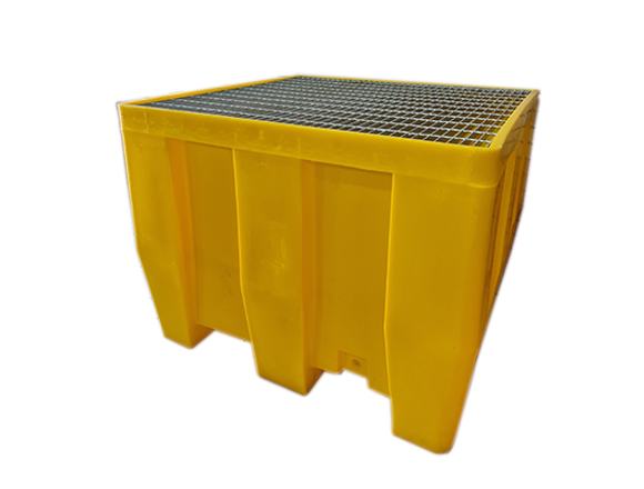 PALLET ANTIDERRAME 1100 LTS CON REJILLA METALICA