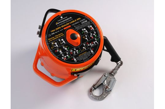 RETRACTIL 15 METROS SELLADA DE CABLE DE ACERO INOXIDABLE