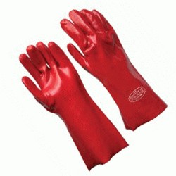 GUANTE PVC 14-35CMS ROJO
