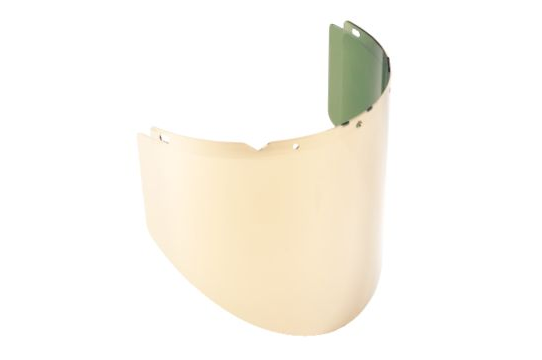 VISOR POLICARBONATO V-GARD ALTA TEMPERATURA DORADO/VERDE 24.1CM X 45.09CM X 1.8 MM
