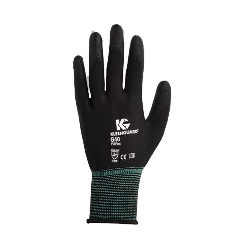 GUANTE KLEENGUARD G40 TEJIDO POLIESTER, PALMA PU FLEX